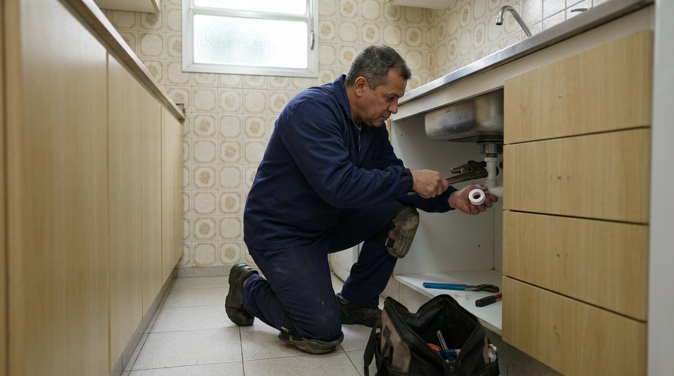 Instalação Hidráulica na Cozinha em São José do Rio Preto‑SP