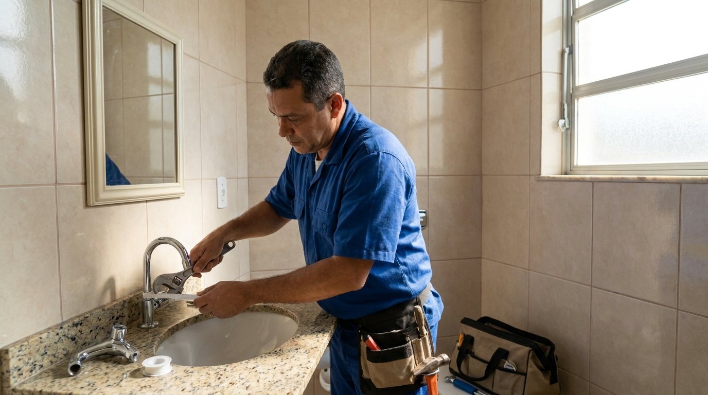 Instalação Hidráulica no Banheiro em São José do Rio Preto‑SP