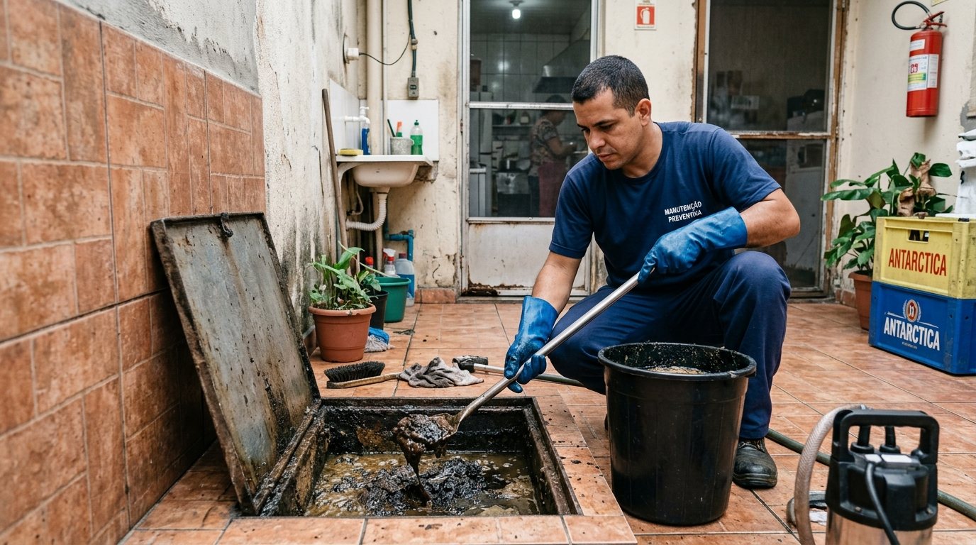 Limpeza de Caixa de Gordura com Equipe em São José do Rio Preto‑SP