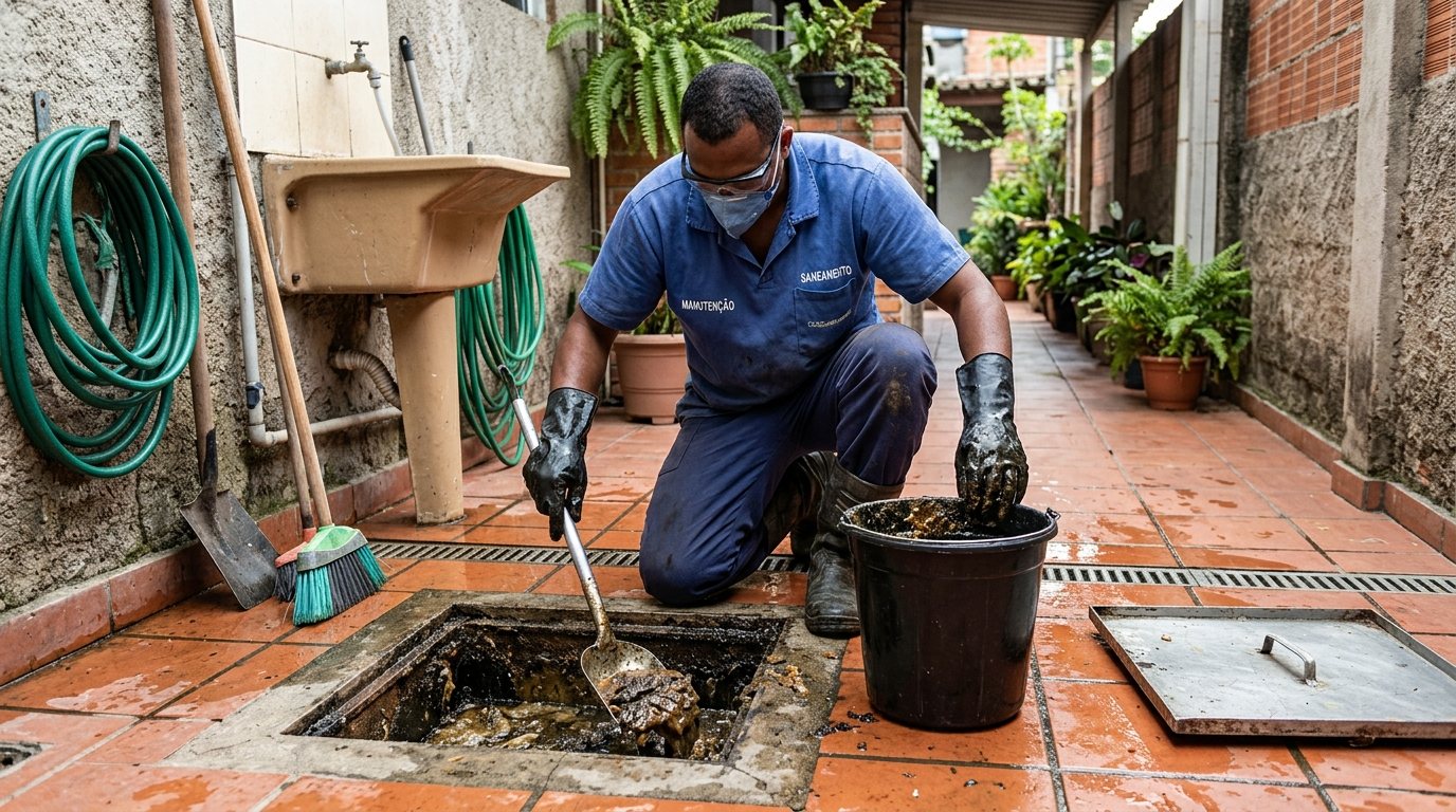 Limpeza de Caixa de Gordura Comercial em São José do Rio Preto‑SP