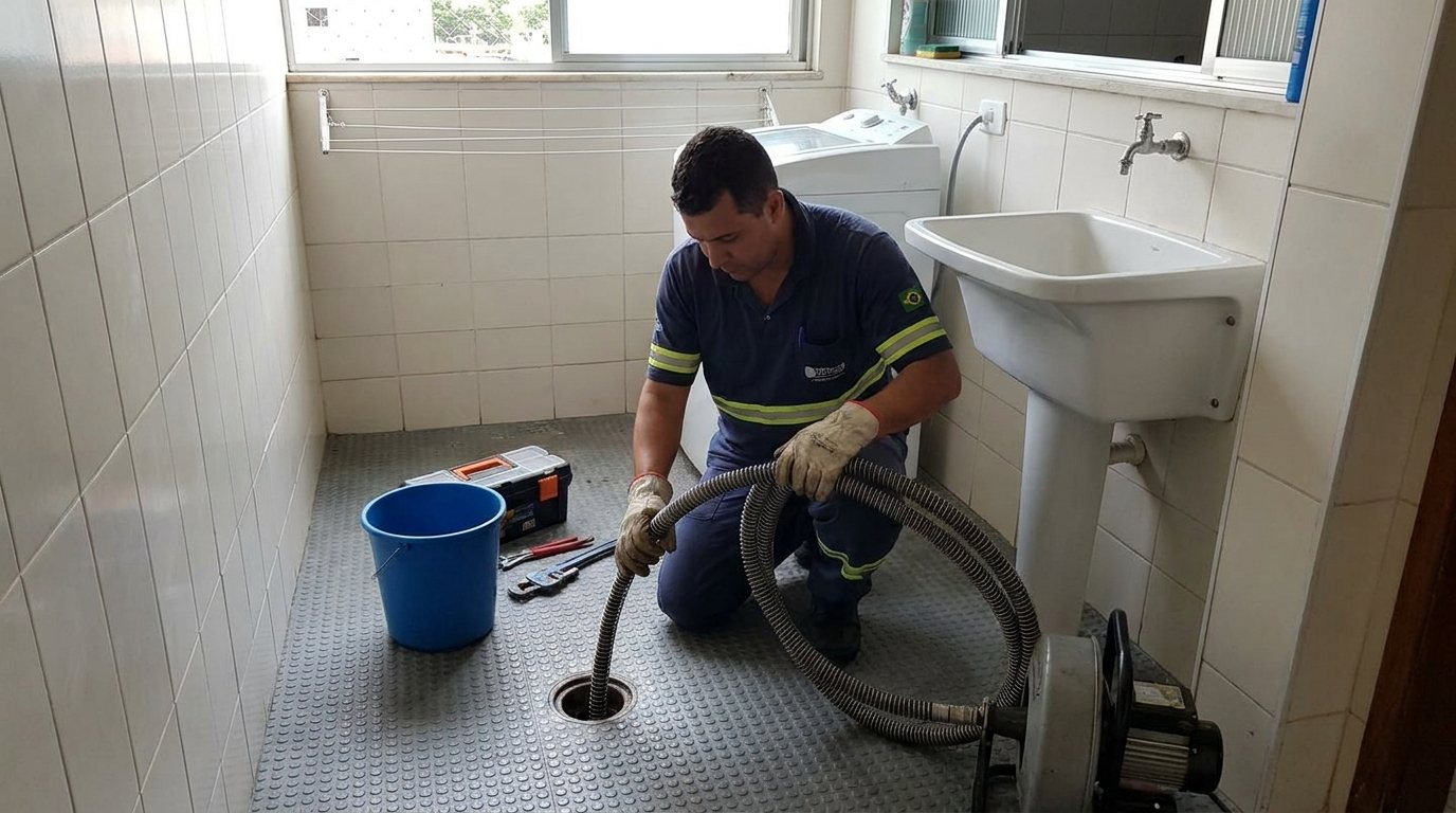 Ponto de Esgoto na Lavanderia em São José do Rio Preto‑SP